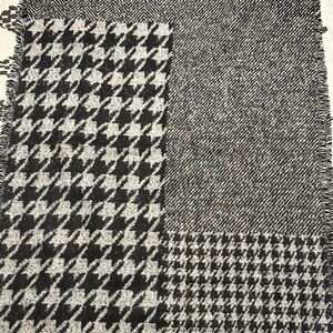 Michael Kors Black and White Houndstooth Scarf Shawl